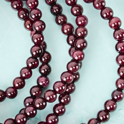 R�d Granat Armb�nd � 4 mm