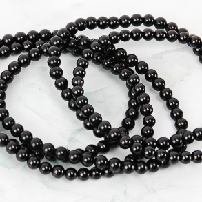 Sort Turmalin Armb�nd � 4 mm