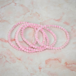 Rosa kvarts Armb�nd � 4 mm
