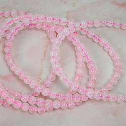 Rosa kvarts Armb�nd � 4 mm