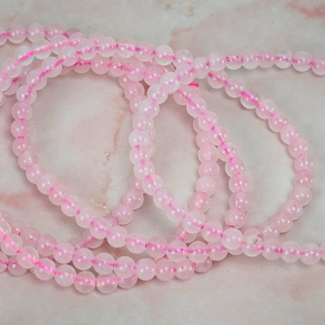 Rosa kvarts Armb�nd � 4 mm