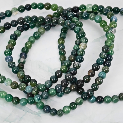 Moss Agat Armb�nd � 4 mm