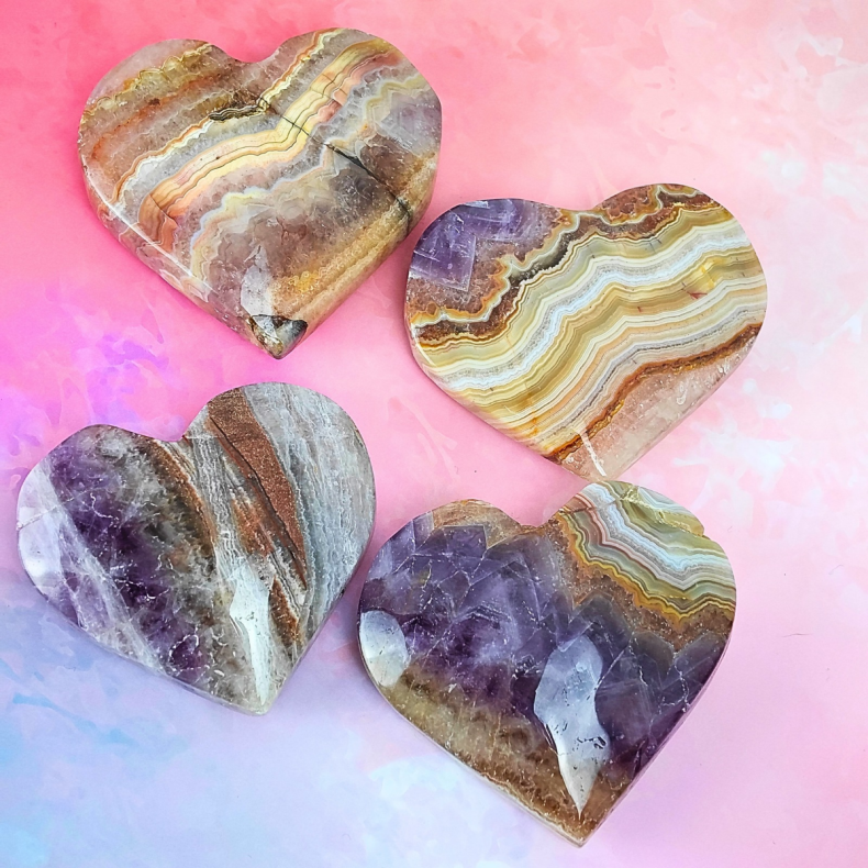 Ametyst Agat Hjerte