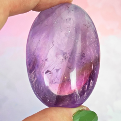 Ametyst Palm sten � Lys Lilla med Smuk Klarhed 