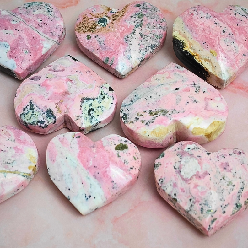 Rhodonit Hjerte fra Peru 