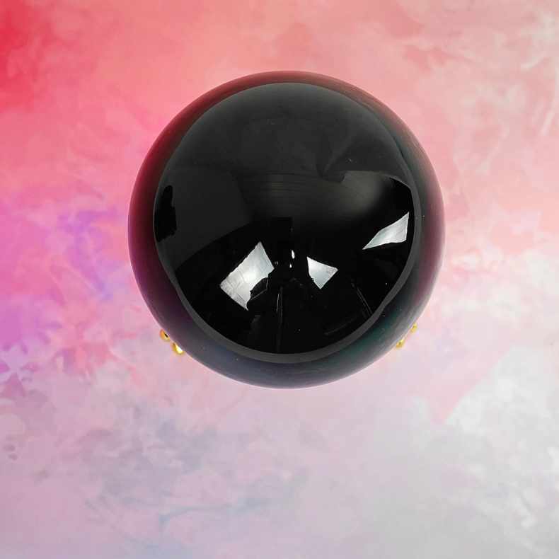 Sort Obsidian kugle