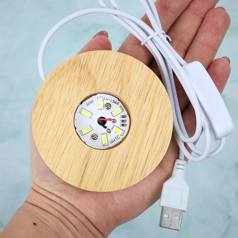  Elegant Tr�lampe til Krystal 8 cm