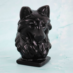 Ulvehoved i Sort Obsidian