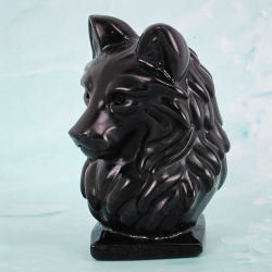 Ulvehoved i Sort Obsidian