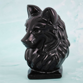 Ulvehoved i Sort Obsidian