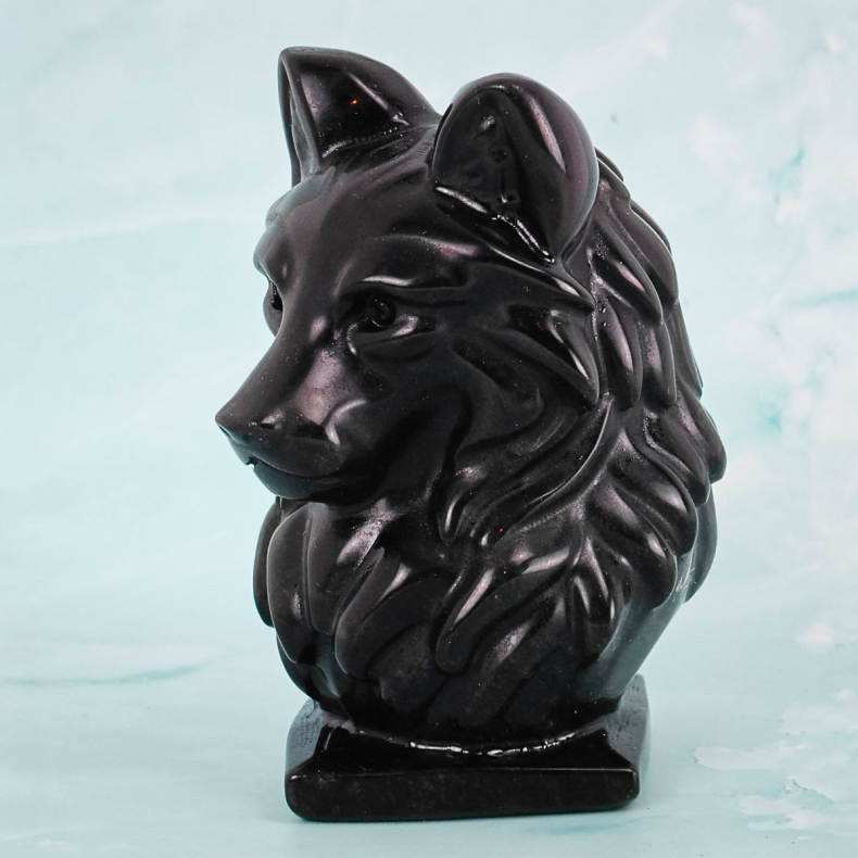 Ulvehoved i Sort Obsidian