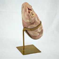 Pink Ametyst Geode p� Guld Stander