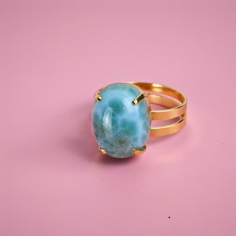 �gte Larimar Oval Finger Ring