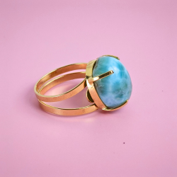 �gte Larimar Oval Finger Ring