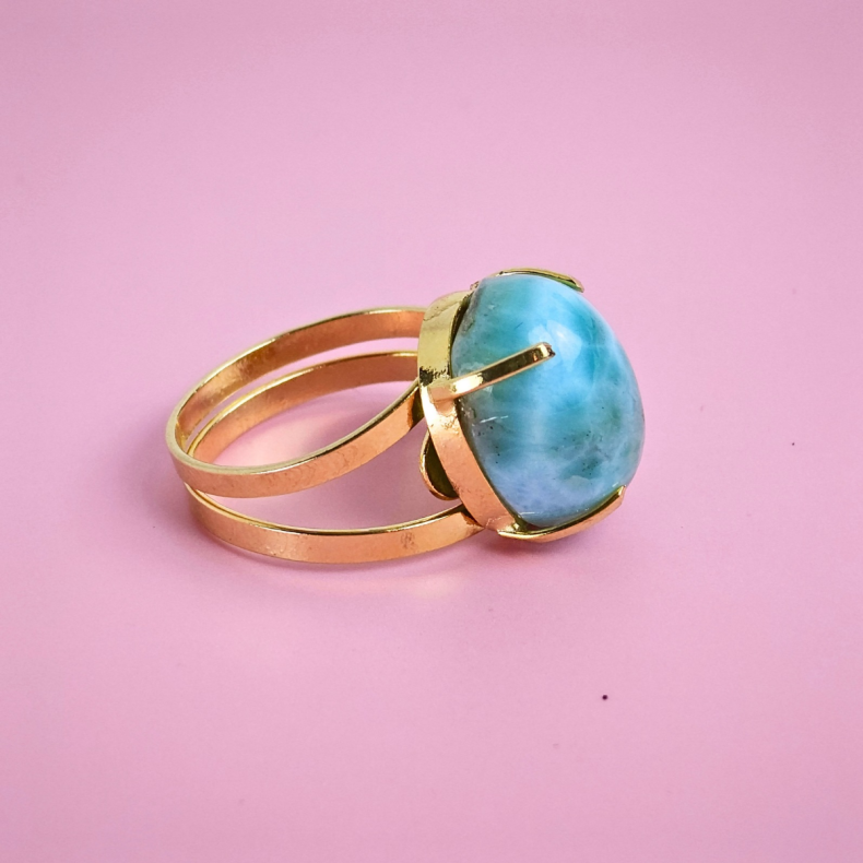 �gte Larimar Oval Finger Ring