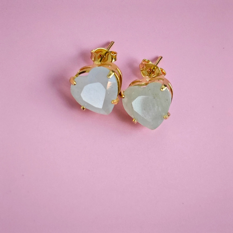  Akvamarin �restikker � Hjerteformede