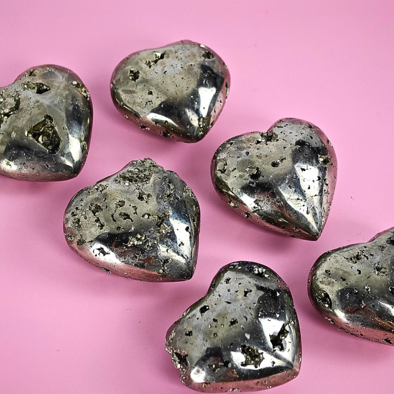 Sm� Pyrit Hjerter fra Peru 