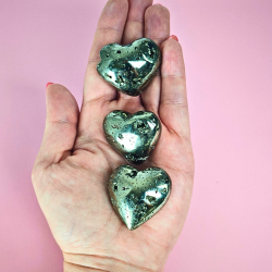 Sm� Pyrit Hjerter fra Peru 
