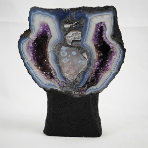 Agat Geode med Ametyst 