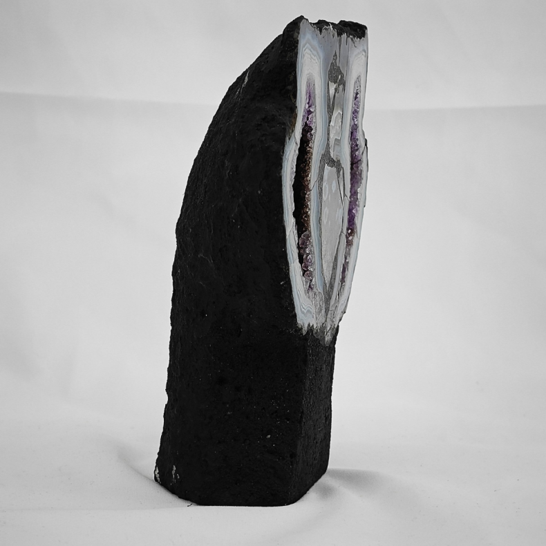 Agat Geode med Ametyst 