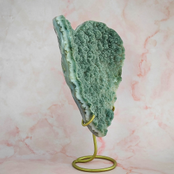 Gr�n Ametyst Geode Hjerte