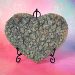 Gr�n Ametyst Geode Hjerte